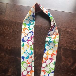 Authentic Coach 100% silk hair scarf